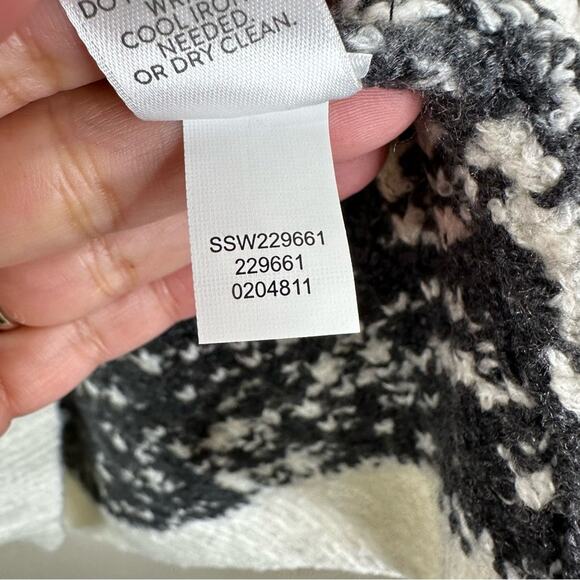 NEW J. Jill Sweater Womens Small Gray Winter Snowflake Cotton Blend Pullover - Picture 7 of 8